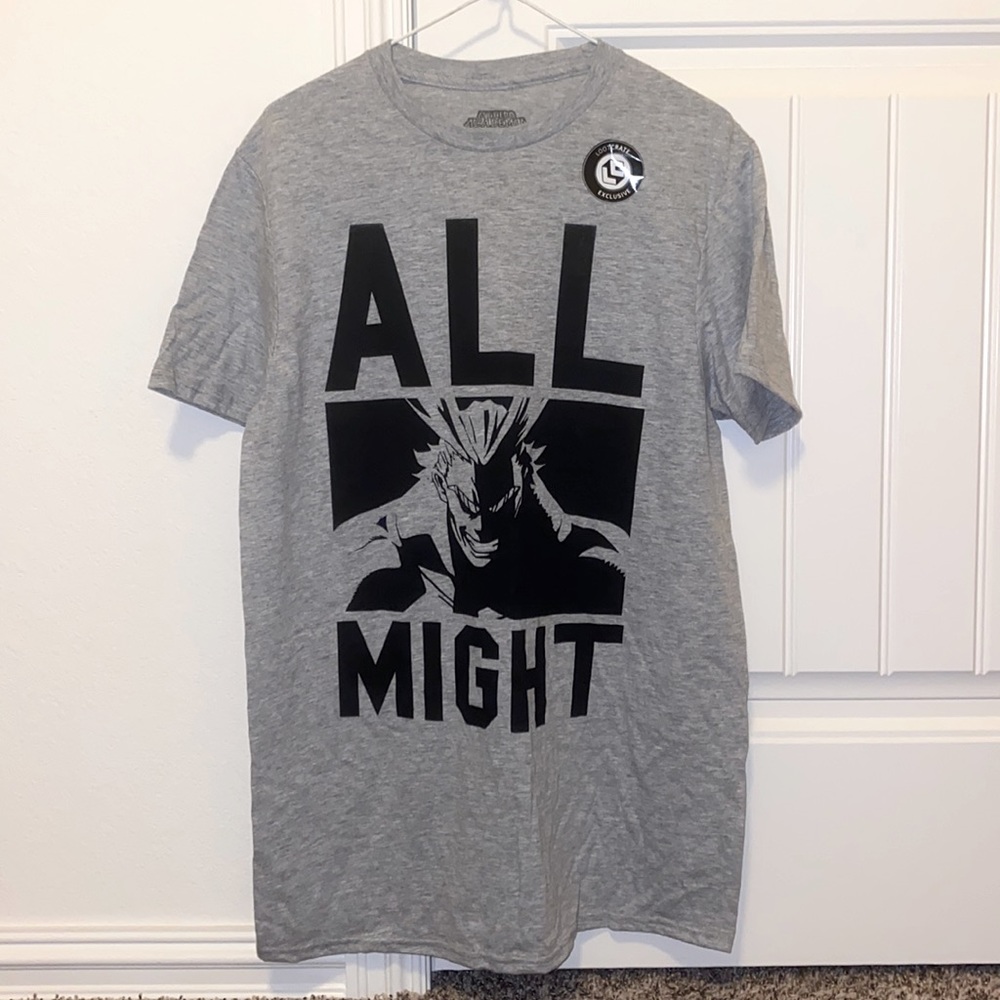 All Might Graphic Tee - Gray